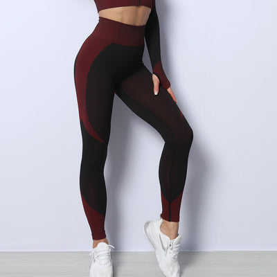 Beautiful Peach Hip Fitness Pants High Waist Elastic Tight Yoga Pants Quick-Drying Sweat-Absorbent Breathable Sports Trousers