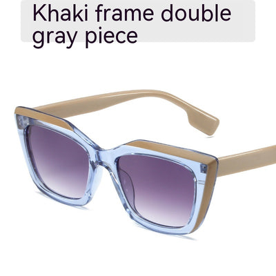 Ladies New Ice Transparent Blue Eye-catching Sunglasses